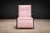 Pink Brazilian Modern Reclining Chair in Metal, Hardwood & Leather, Ernesto Hauner, 1960s For Sale - Image 8 of 15