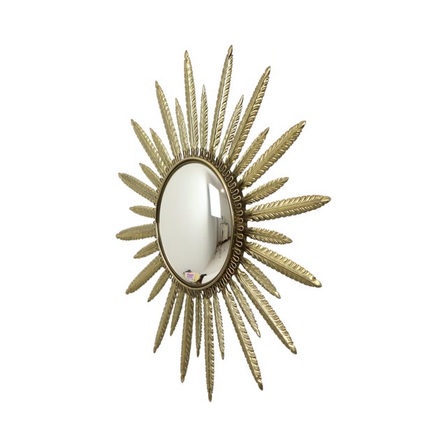 Mid-Century Modern Copper-Plated Metal Sunburst Mirror from Deknudt, 1960s For Sale - Image 9 of 13