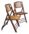 Pair Vintage Bamboo Campaign Folding Chairs For Sale