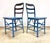Antique Industrial Steel & Oak Chairs by Angle Steel Stool Co / K M Supply Company in Vivid Blue For Sale In New York - Image 6 of 12