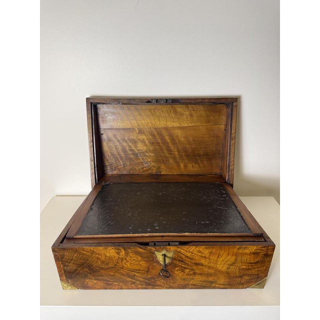 Walnut Burl Travel Desk, 19th Century For Sale - Image 12 of 18
