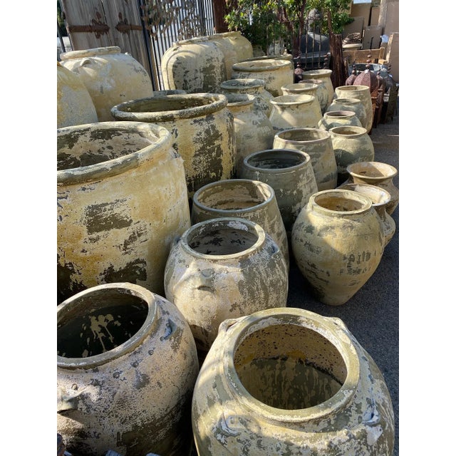 Early 21st Century Tall Pilsner Earth Ware Vintage Pot Planter For Sale - Image 5 of 6