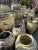 Early 21st Century Tall Pilsner Earth Ware Vintage Pot Planter For Sale - Image 5 of 6