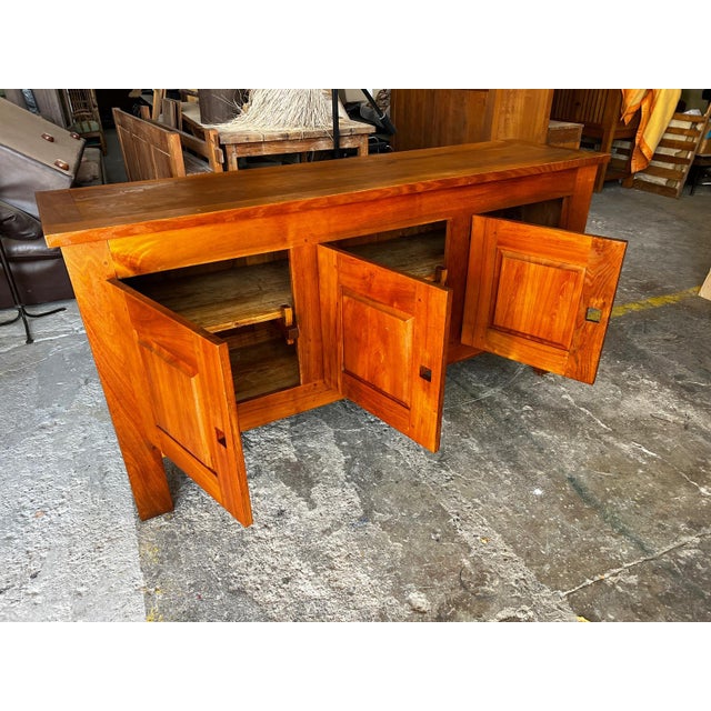 Mid-Century Modern Elm Wood Buffet from Jean Touret, 1957 For Sale - Image 3 of 8