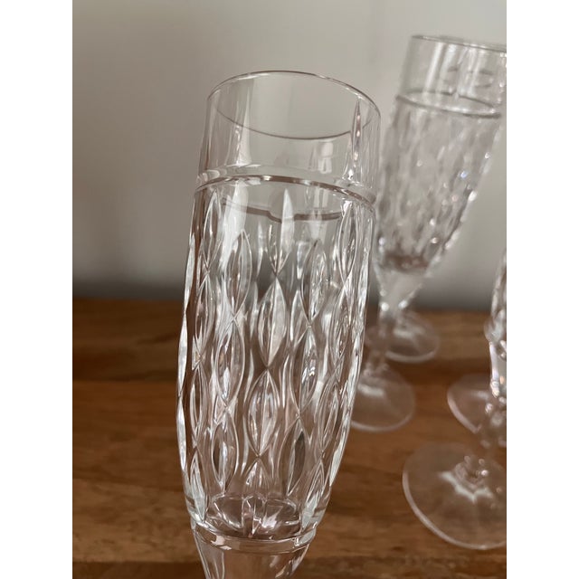 Glass Ralph Lauren Crystal Champagne Flutes, Germany-Set of 8 For Sale - Image 7 of 9