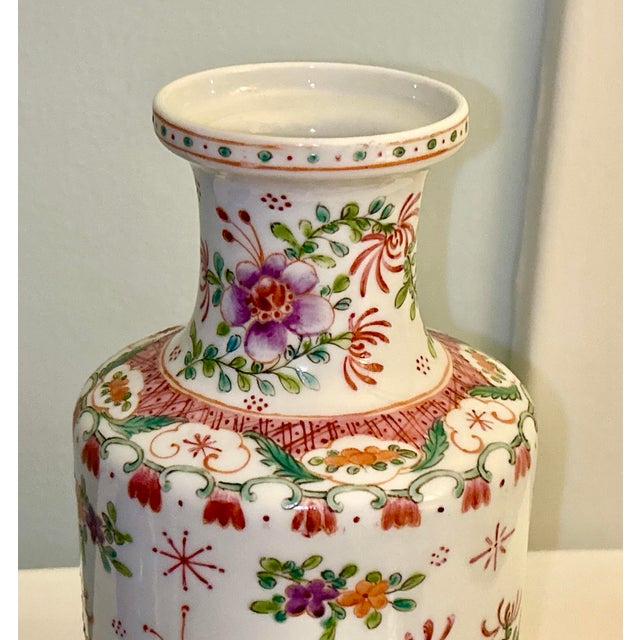Famille Rose Chinese Vase - Early 1900's. For Sale - Image 4 of 12