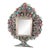 Vintage Sterling Silver Taxco Picture Frame, Turquoise Coral Amethyst Gemstones For Sale