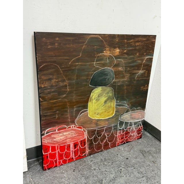 Circa 1998 Andrea Vonoit “Cap Dance” Original Oil Painting. For Sale In San Francisco - Image 6 of 12