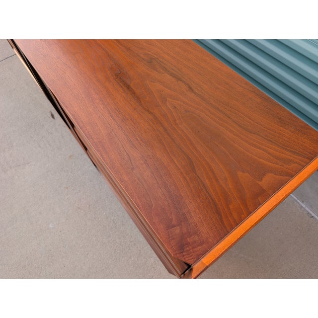 Mid Century Modern Walnut 9 Drawer Lowboy 'First Edition' Dresser by Lane, C1960s For Sale - Image 9 of 12
