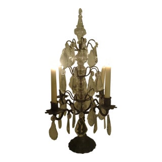 19th Century Crystal Girandole For Sale