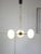 Mid-Century Brass Opaline Glass Chandelier For Sale - Image 16 of 18