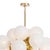 Glass Shine Globe Chandelier, Natural Brass with Swirl Glass For Sale - Image 7 of 9