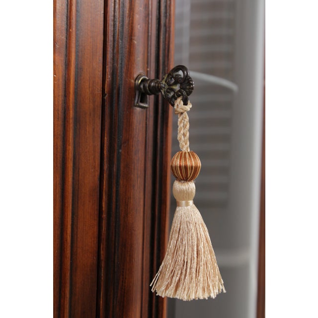 Theodore Alexander Curved Mahogany Corner Cabinet For Sale - Image 14 of 18