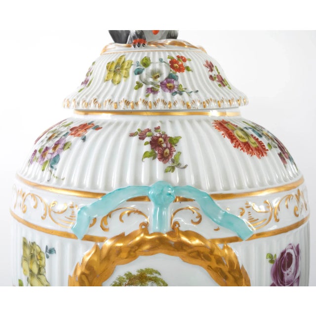 19th Century German Pair Gilt / Painted Urns - a Pair For Sale In New York - Image 6 of 13