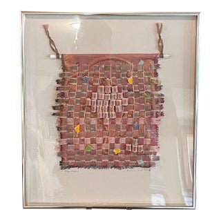 Frances Shifflette Hicks 1988 Woven Painting Capistrano 3d Shadowbox Art For Sale