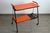 Vintage Orange Perforated Metal Serving Cart, 1950s For Sale - Image 13 of 13