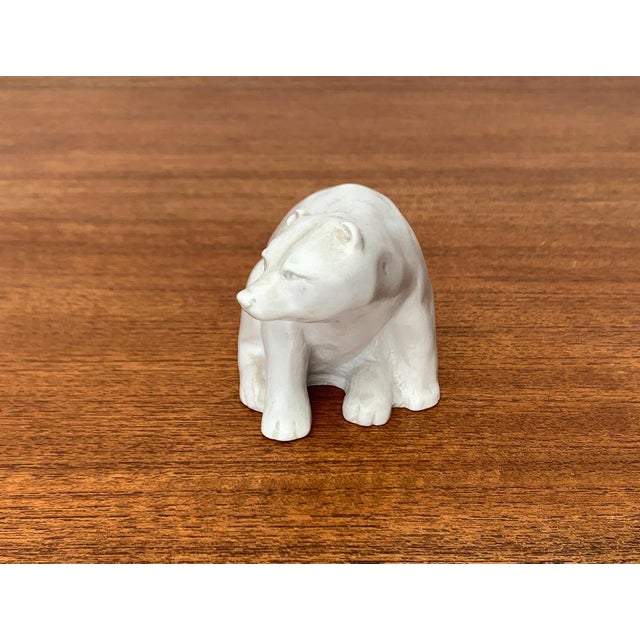 Vintage Polar Bear Figurine from Pearlite Marblecraft, Canada For Sale - Image 9 of 18