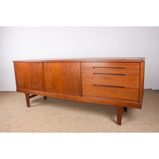 Danish Brutalist Sideboard in Teak by Henning Kjaernulf for Vejle Stole, 1960s For Sale - Image 3 of 18