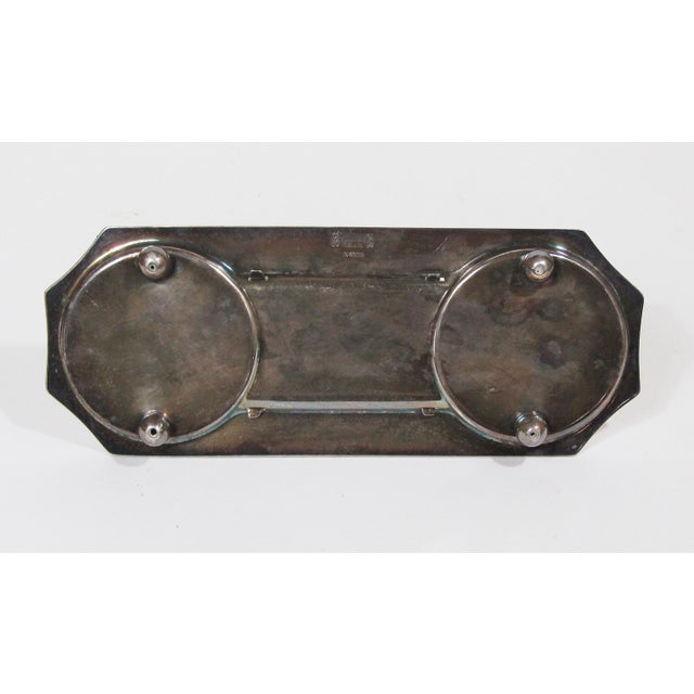 Antique English Cheltenham Epns Silverplate Toast Rack and Jam Server For Sale In Austin - Image 6 of 7