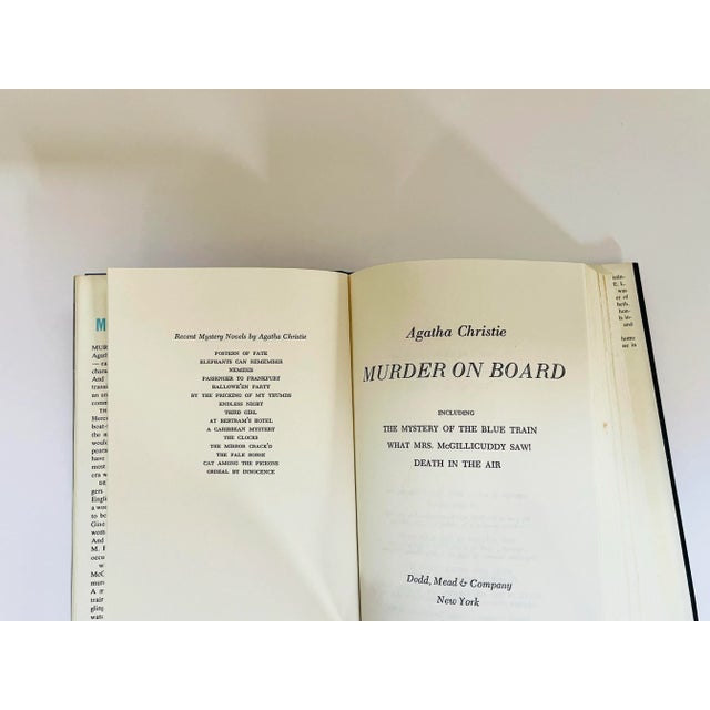 Paper Vintage Agatha Christie “Murder on Board” Hardcover Book For Sale - Image 7 of 7