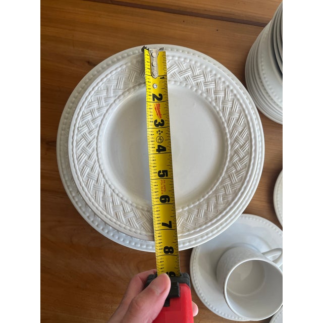 2000 - 2009 Vintage Farberware Trellis Dinnerware Set - Rare in Large Quantities and Discontinued - 44 Piece For Sale - Image 5 of 12