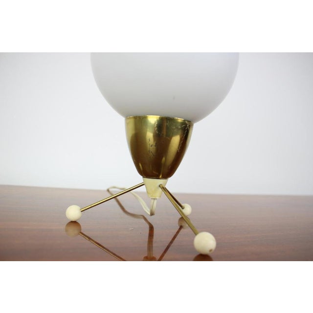 White Mid-Century Table Lamp, Czechoslovakia, 1960s For Sale - Image 8 of 12