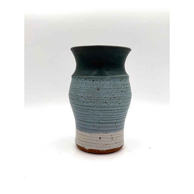 Late 20th Century Vintage Studio Pottery Vase C. 1980's For Sale - Image 5 of 6