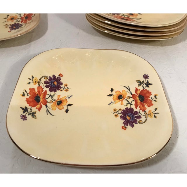 Vintage Limoges China Golden Glow Dessert Plates Set of 9 Chairish