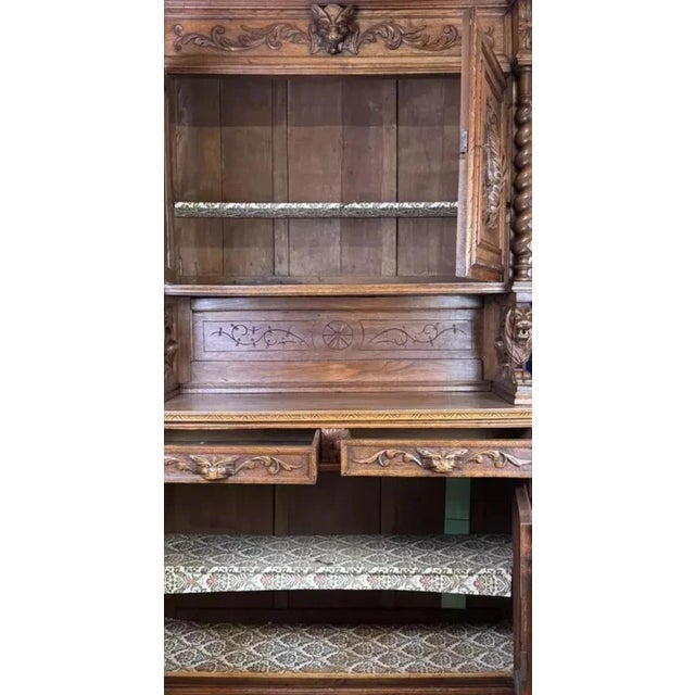 Brown Cupboard in Solid Oak For Sale - Image 8 of 12