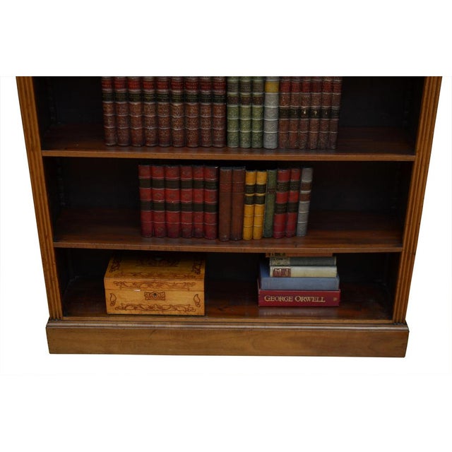 Edwardian Walnut Open Bookcase, 1900 For Sale - Image 6 of 18