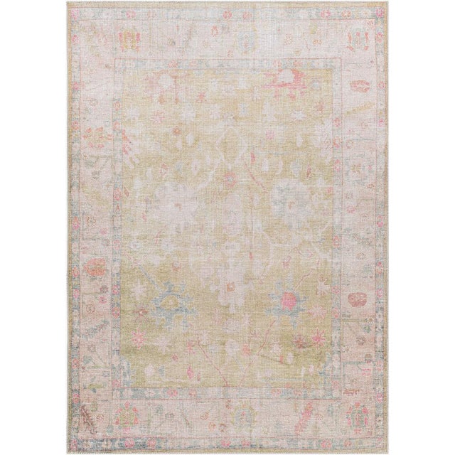 Kemer Machine Woven Rug Light Pink 6x8 For Sale - Image 4 of 4
