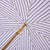 Spritely Home Bella 6.5 Ft Beach Fringed Umbrella, Navy Bistro Stripe For Sale - Image 4 of 8