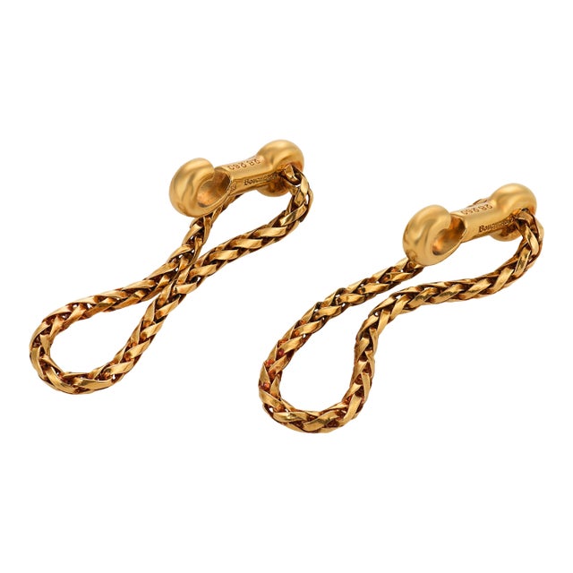 Boucheron Vintage 18k Yellow Gold Cufflinks, A Pair For Sale