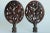Oval Chinoiserie Carved Stone Lamp Finials on Bronze - a Pair For Sale - Image 4 of 4