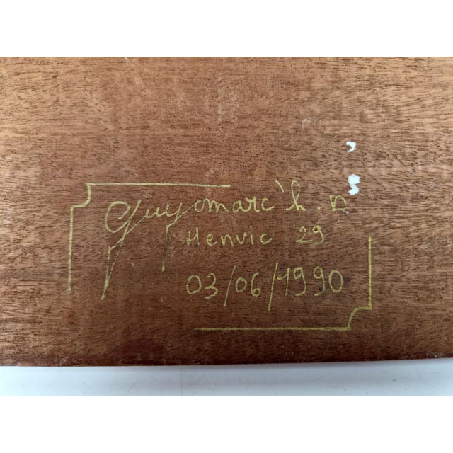 Vintage Handcrafted Half-Model Côtre De Carantec Boat by Daniel Guyomarch, 1990s For Sale - Image 9 of 11