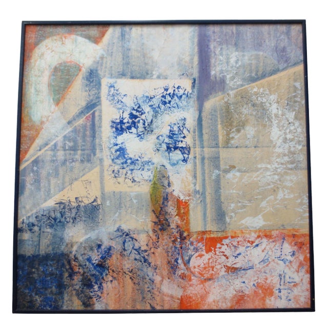 Large Peg Crowell Vintage Abstract Painting For Sale