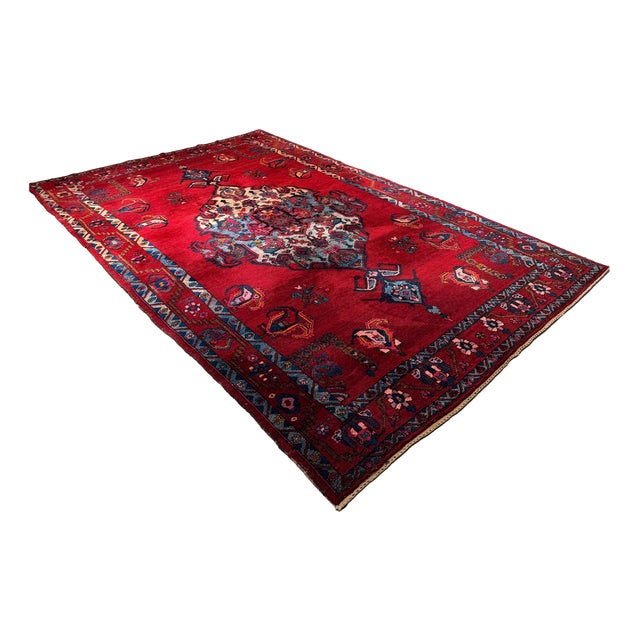 Vintage Hand-Knotted Bakhtiar Rug For Sale