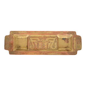 Tiffany Studios New York Chinese Pattern Bronze Pen Tray