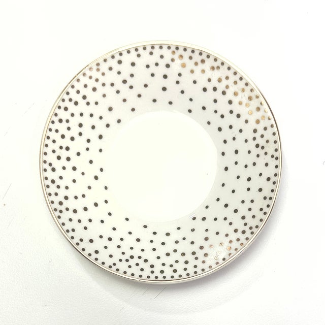 Gold-Embellished Vintage Porcelain Wall Plate Curation - Group of 7 For Sale - Image 14 of 18