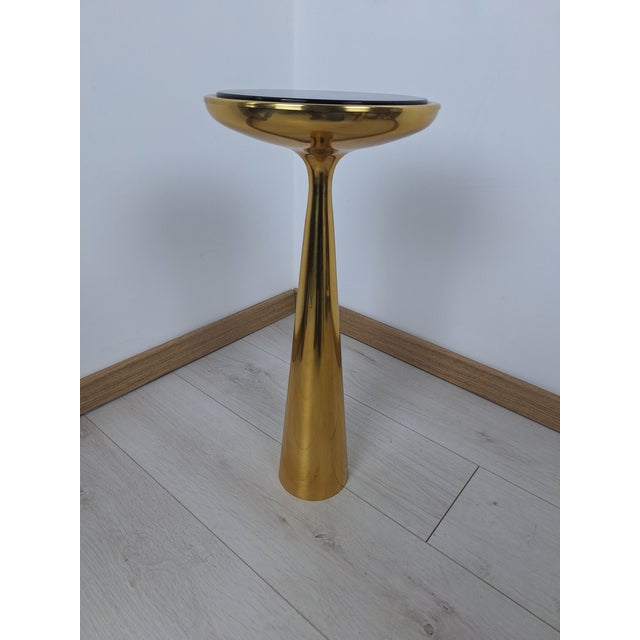 Vintage Model 1776 Low Table in Brass with Blue Glass by Max Ingrand for Fontana Arte, 1990s For Sale - Image 10 of 13