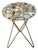 Brazilian Natural Agate Inlay Round Accent Table For Sale