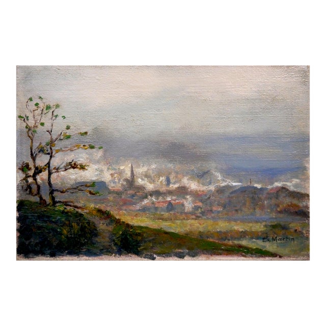 French School Masters Landscape Oil Painting, Signed, 1933 For Sale