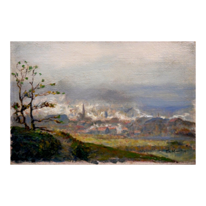 French School Masters Landscape Oil Painting, Signed, 1933
