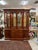 Stunning Knob Creek Mission Style Cherry 2 PC China Hutch and Buffet. China cabinet has 4 beveled glass cabinet doors and...
