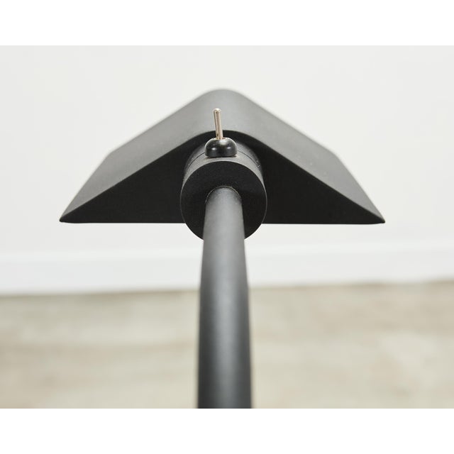 Charcoal Modern Style Brushed Steel Adjustable Pharmacy Floor Lamp For Sale - Image 8 of 18