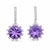 2020s Natural Amethyst 6.06cts & Diamond 0.41cts Earring in 14k Gold For Sale - Image 5 of 8