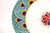Teal Intreccio Teal 4-Piece Place Setting | Hand-Painted Italian Dinnerware From Deruta For Sale - Image 8 of 11