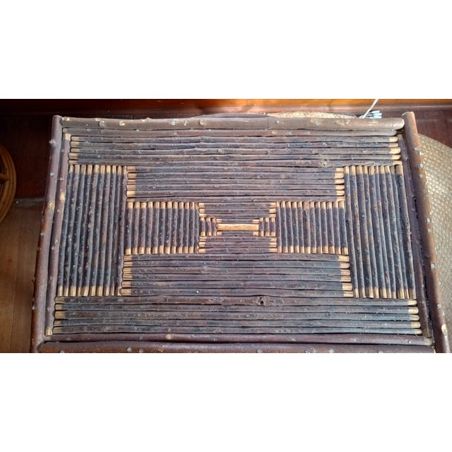 Rustic 1970s Handmade Adirondack Twig Table For Sale - Image 3 of 4