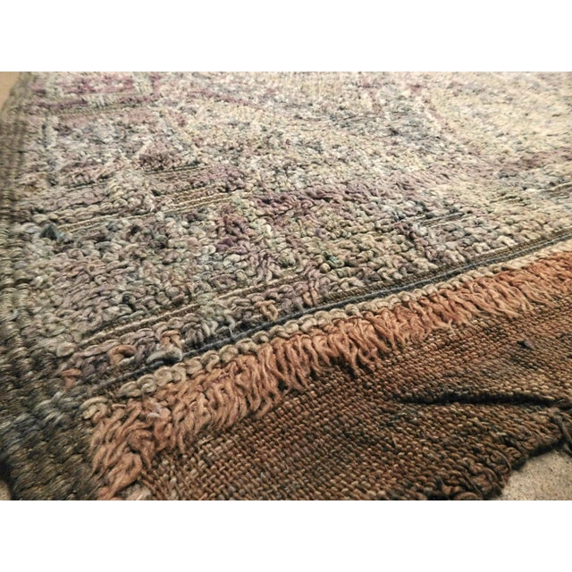 Vintage Hand Knotted Moroccan Rug. 6'3"x 9'5" For Sale In Los Angeles - Image 6 of 16