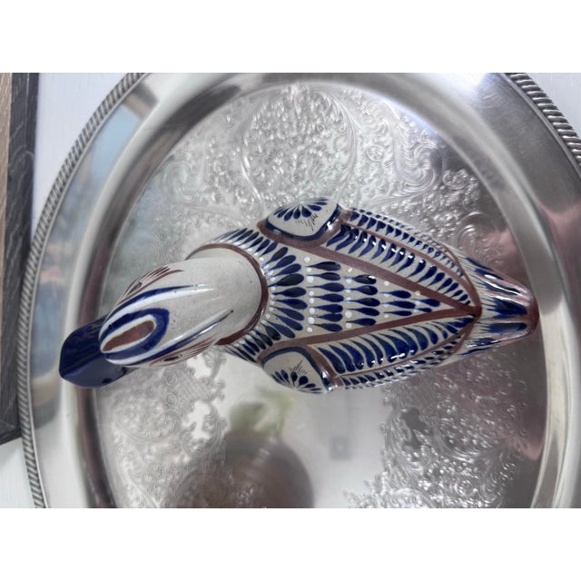 Vintage Tonalá Mexican Pottery Duck | Hand-Painted Folk Art Sculpture For Sale In Portland, OR - Image 6 of 6